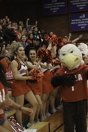 Cheerleaders at a sports game