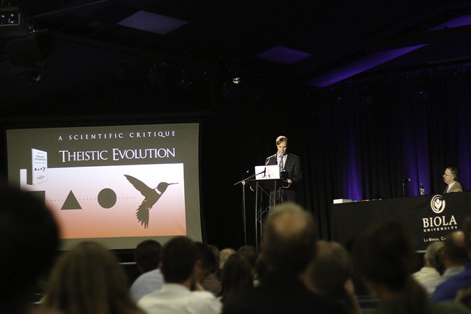 Stephen Meyer speaks to students about intelligent design.