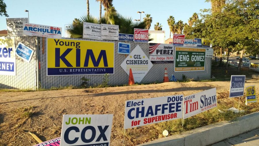 Midterm campaign signs