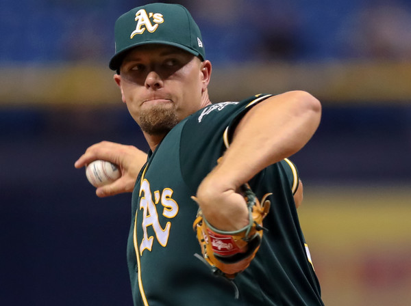 Before MLB relief pitcher Blake Treinen turned his career around and became an All-Star with the Oakland Athletics,
his QOPA score, based on a formula devised by mathematics professor Jason Wilson and alumnus Jarvis Greiner, rated him on an elite level.