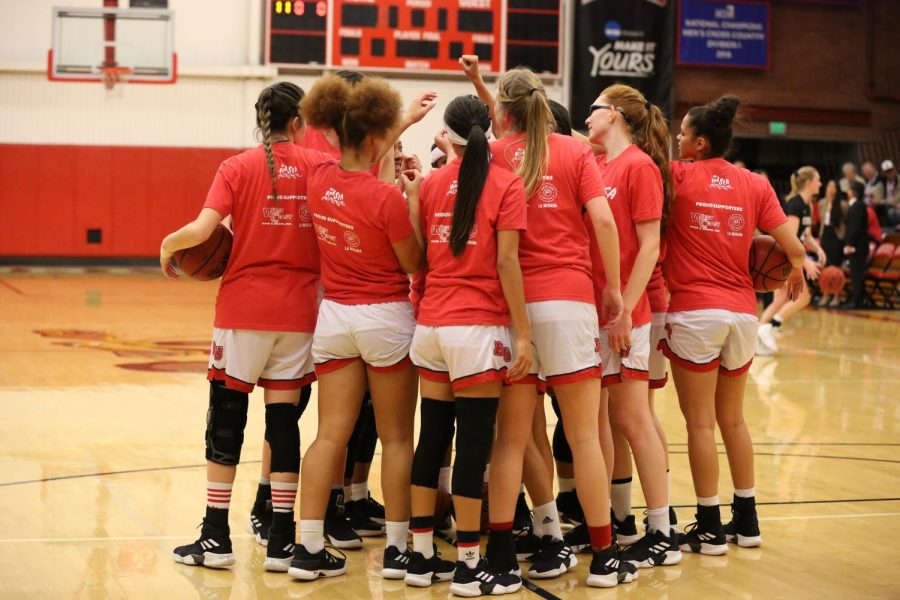 The womens basketball team comes together for one common goal, winning the 2019-20 NCAA Dll PacWest championship.