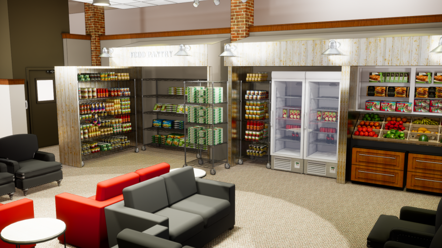 Simulation shows what the permanent food pantry could look like. 