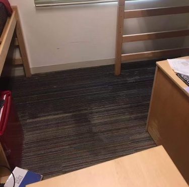 Blackstone residents from rooms 215-229 were relocated to Thompson Hall temporarily as a result of the flooding.  