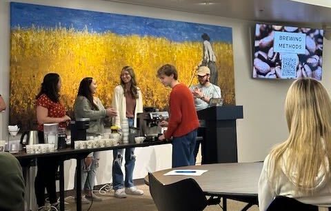 The Coffee Lovers Club meets in Kim Dining Hall. 