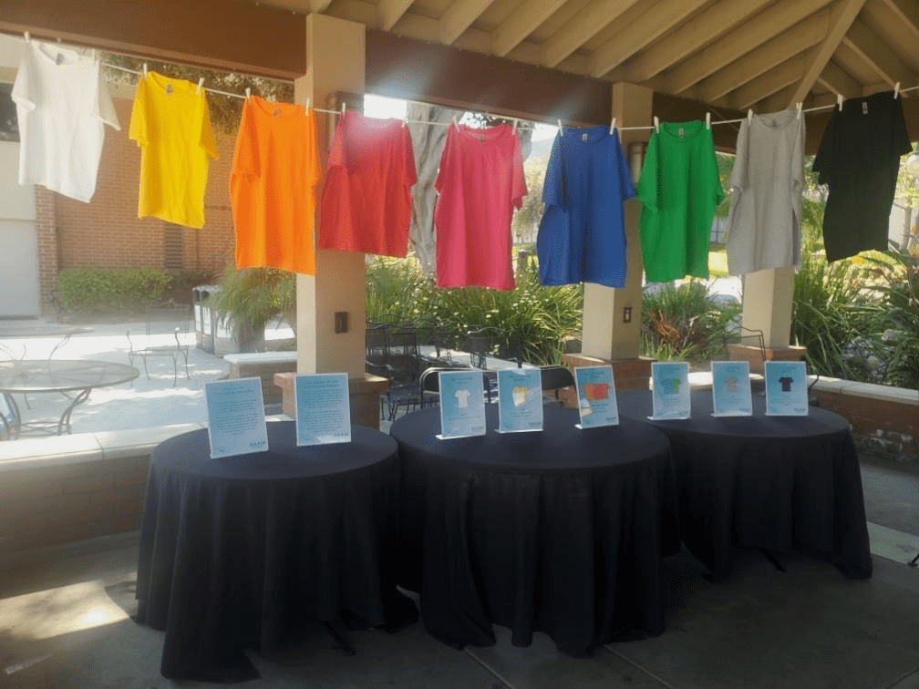 Shirts+hang+from+a+clothesline+near+Fireplace+Pavillion.+These+events+were+hosted+by+Student+Development.+