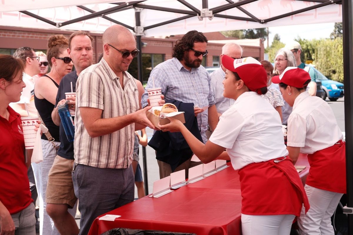 In-N-Out is served to attendees of the CMA groundbreaking. 