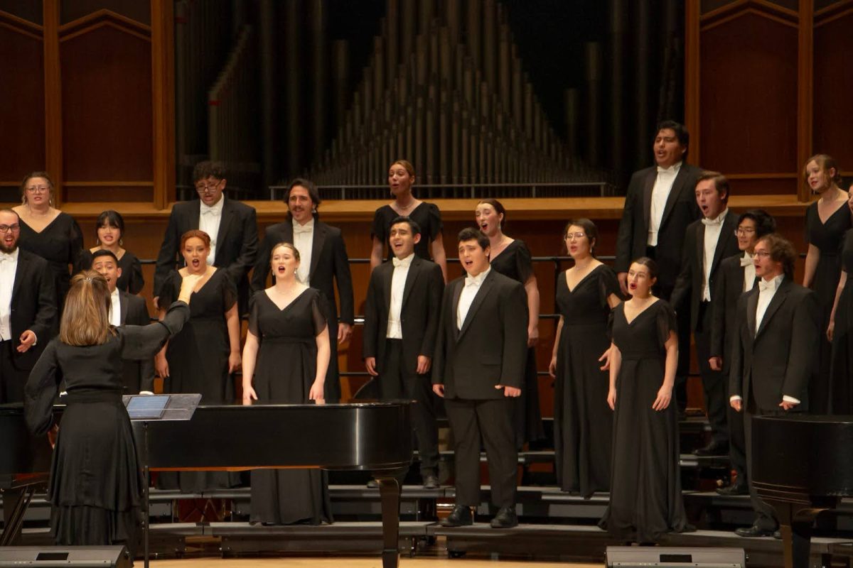 The Biola Chorale performing at the PRISM Concert on Oct. 26.
