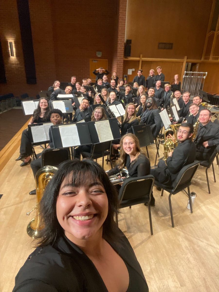 Biola Symphonic Winds Ensemble before the fall concert on Oct. 18, 2024