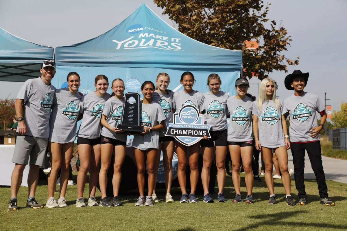 BU Women’s Cross Country team are the PacWest champions for 2024, making it their third championship in a row.