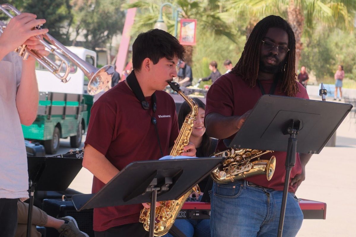 Arthur Montoya (Left) plays in the Jazz Ensemble plays during Torrey Conference 2024, 