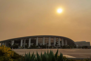 Sofi Stadium was threatened by Los Angeles Palisades fire, causing scheduled games to be relocated. 
