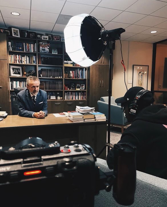 Dre Jackson interviewing Barry Corey for the Bigger than Basketball Documentary.