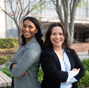 Faith Ising (Left) SGA’s presidential candidate and former running mate Hilary Ramirez (Right).  
