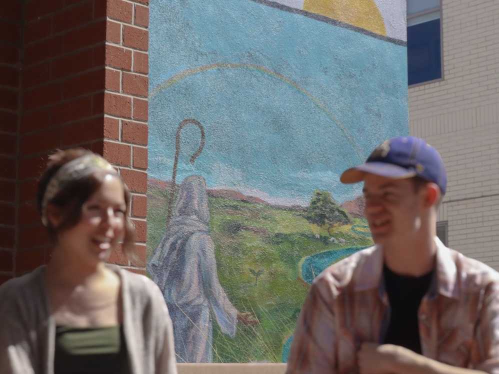 Planned for removal, the mural still stands
