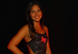 Sophomore nursing major Sarah Squyres joined the Biola swim & dive team despite no prior swim and dive experience.
