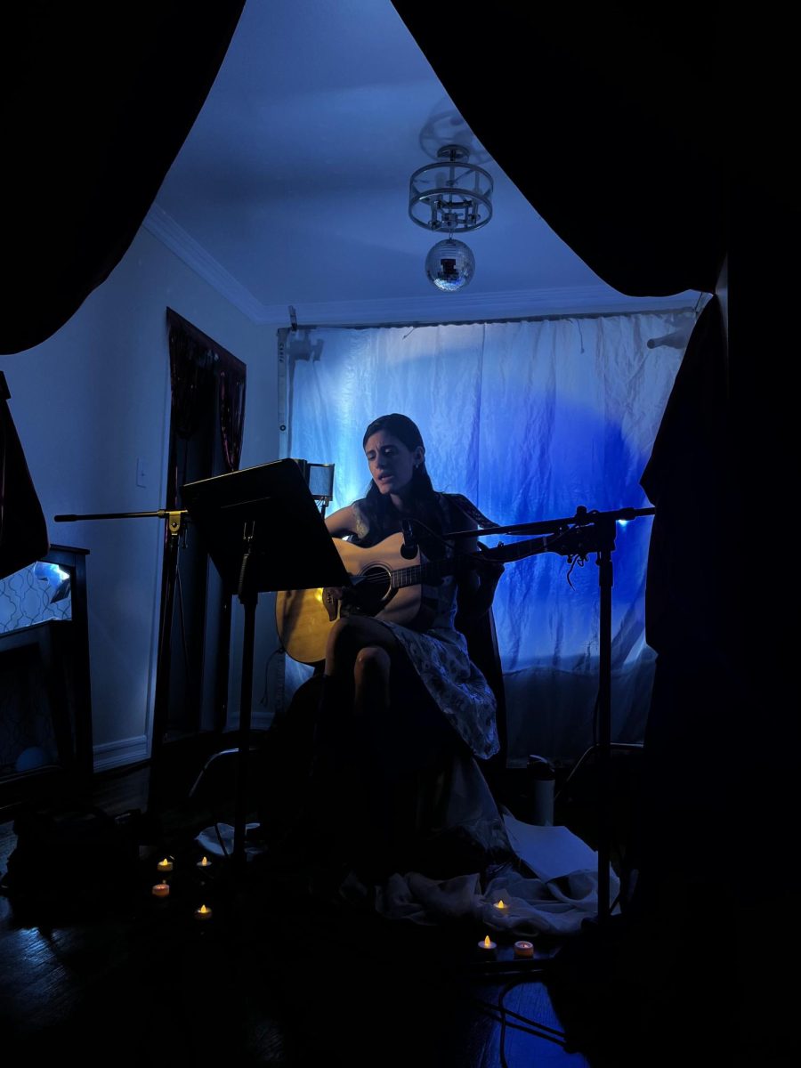 Senior Theater major Anastasia Kallas makes original music, which she loves to share with the world via her TikTok.