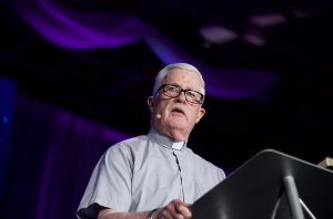 Author, editor and priest Al Janssen shared a message to students during Session 2 of Missions Conference 2026.