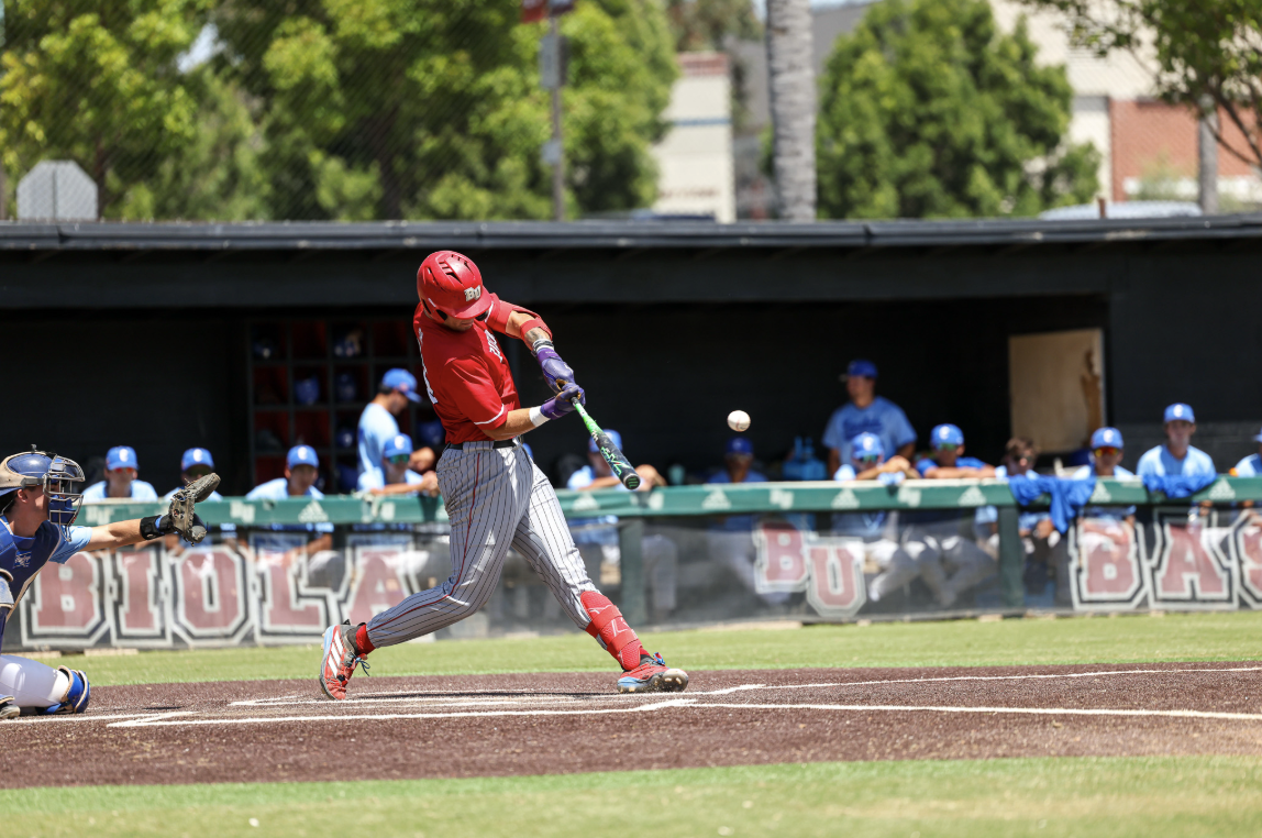 First baseman James Whitman hits home run #46 against Chaminade University. Photo Courtesy of Samantha Rainey.